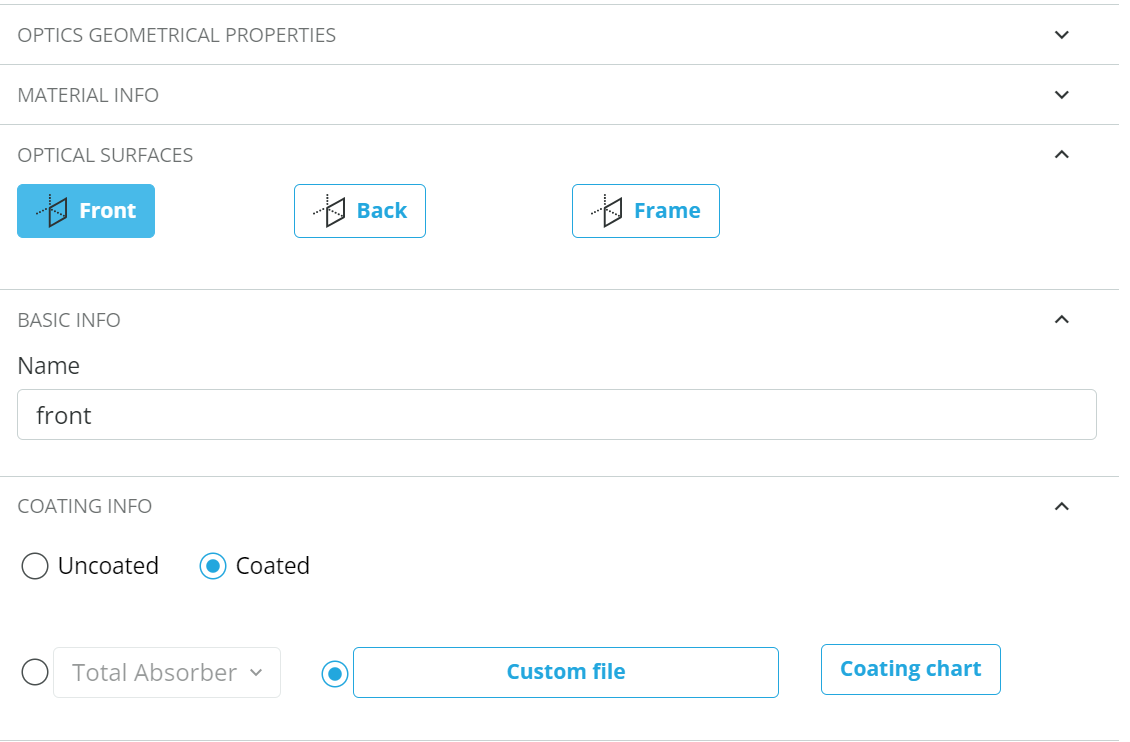 User-defined Coatings (premium feature)
